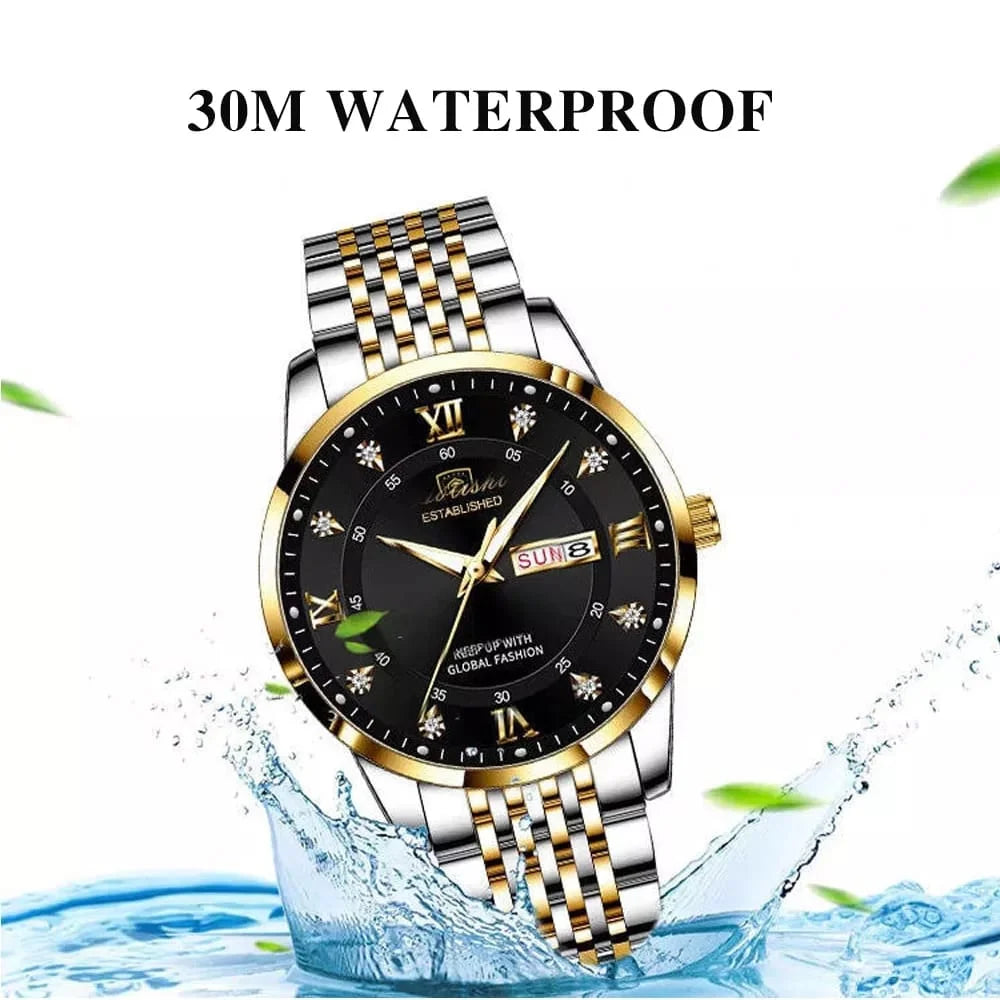 POEDAGAR Stainless Stain Men Watch