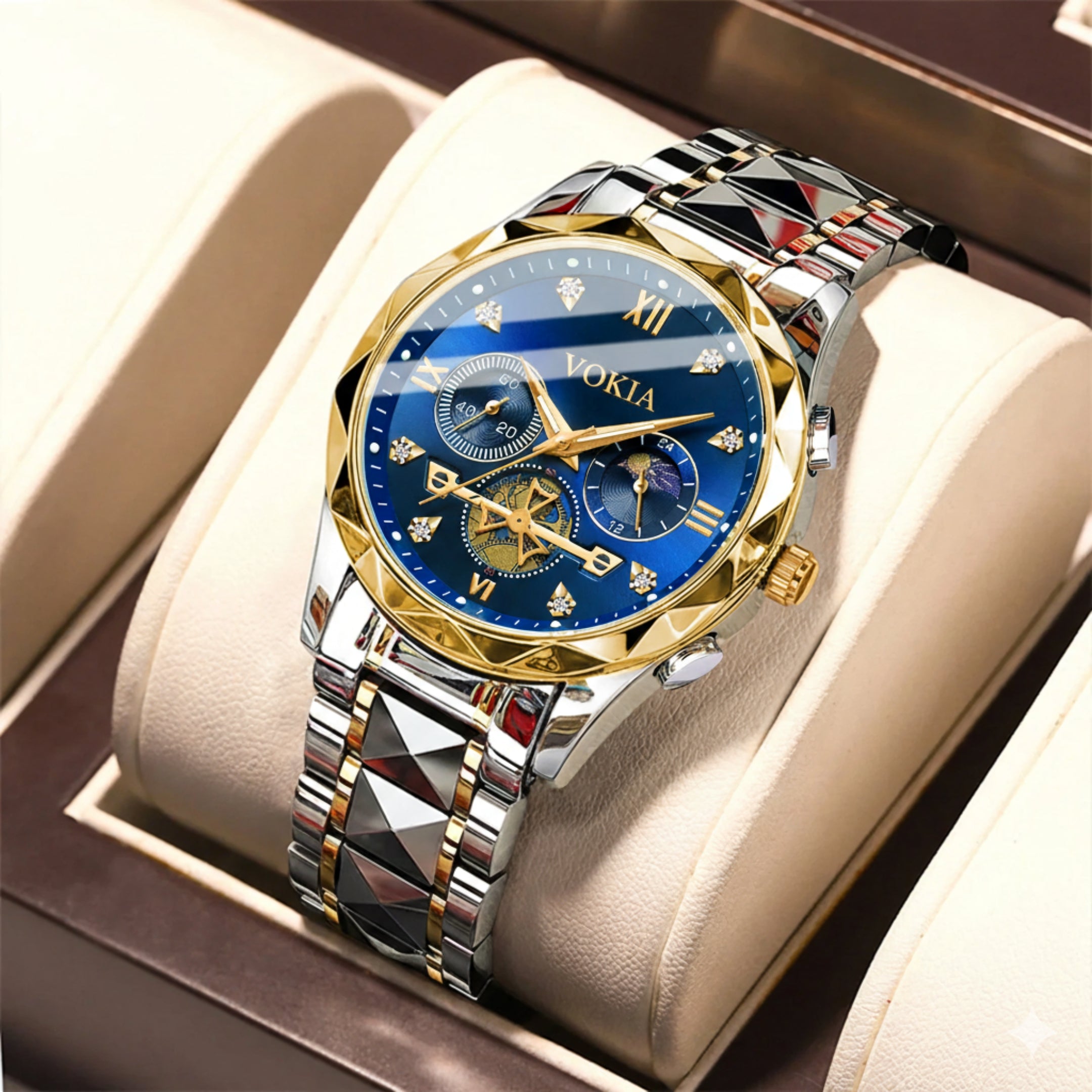VOKIA Premium Two-Tone Chronograph Watch
