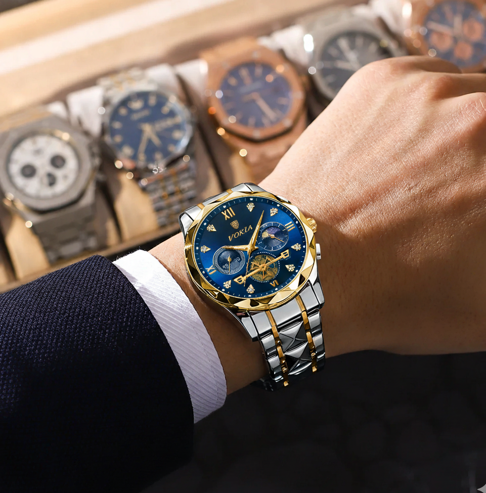 VOKIA Premium Two-Tone Chronograph Watch