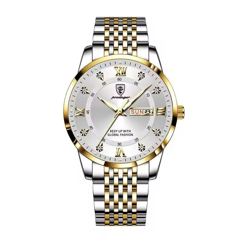 POEDAGAR Stainless Stain Men Watch