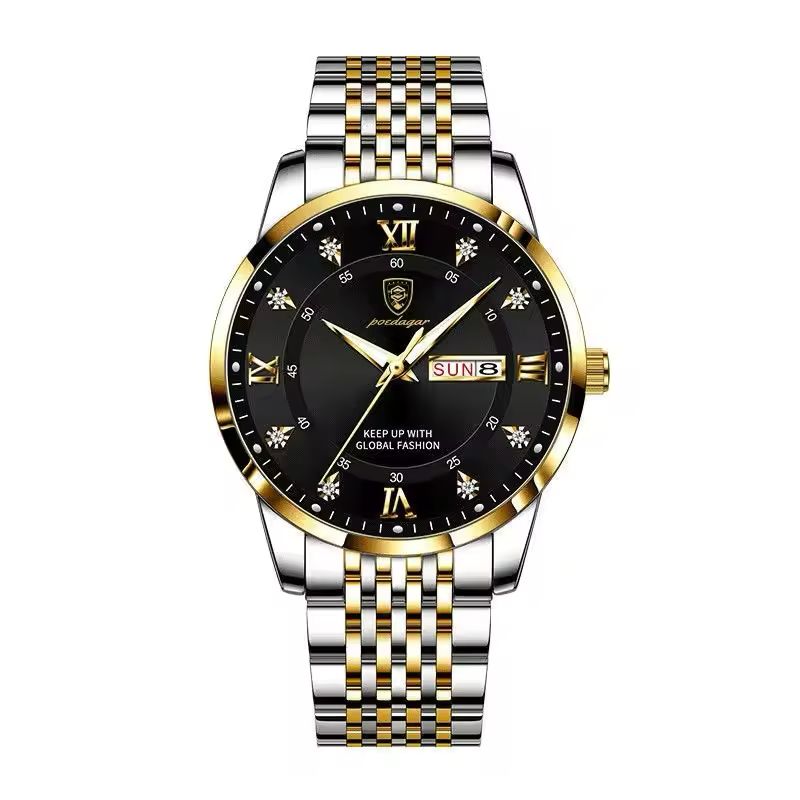 POEDAGAR Stainless Stain Men Watch
