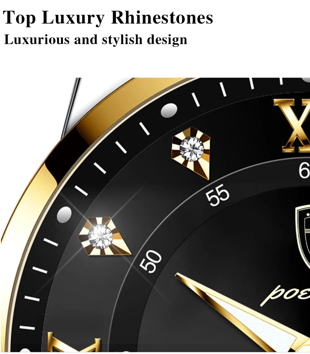 POEDAGAR Stainless Stain Men Watch