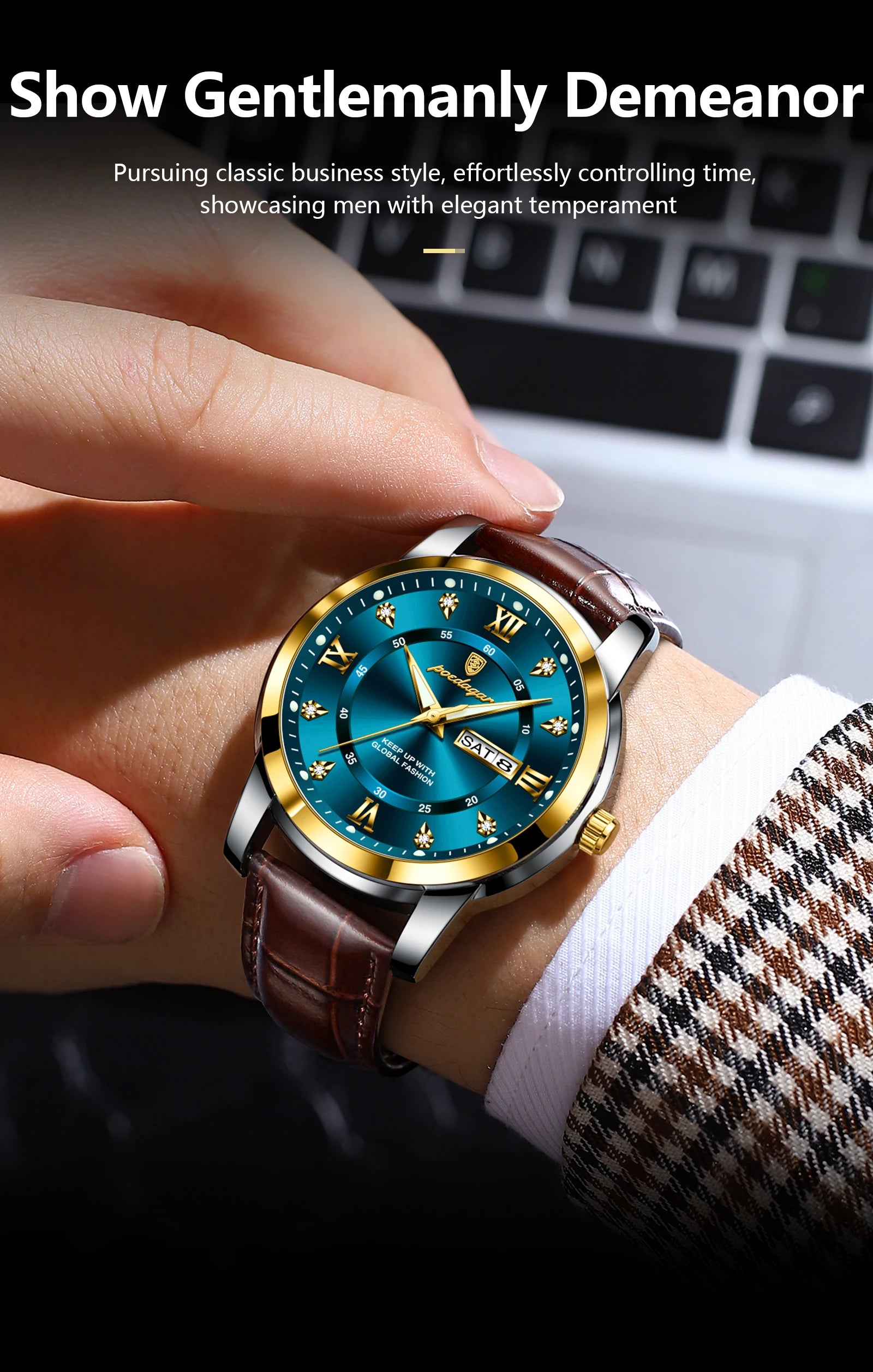 POEDAGAR Watch Men 936 Classic (original).