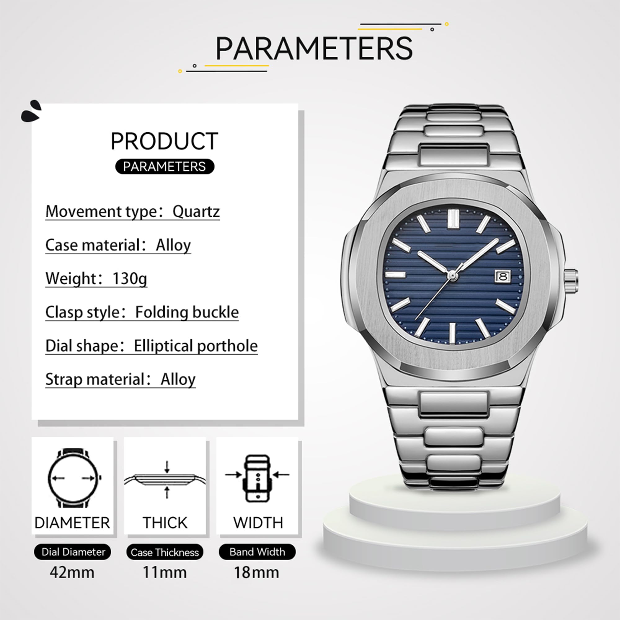 POEDAGAR Top Brand Luxury Man Watch.
