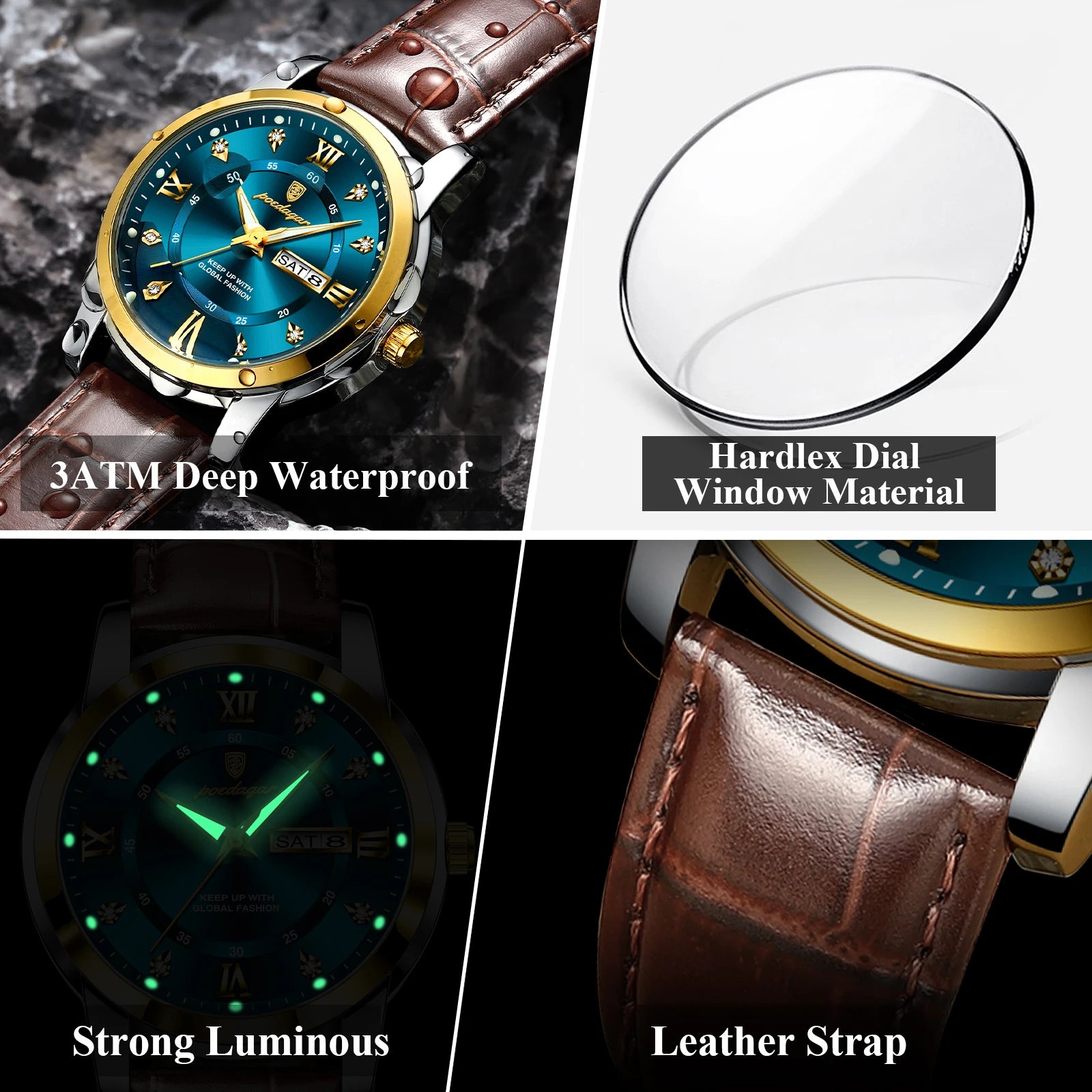 POEDAGAR Watch Men 936 Classic (original).