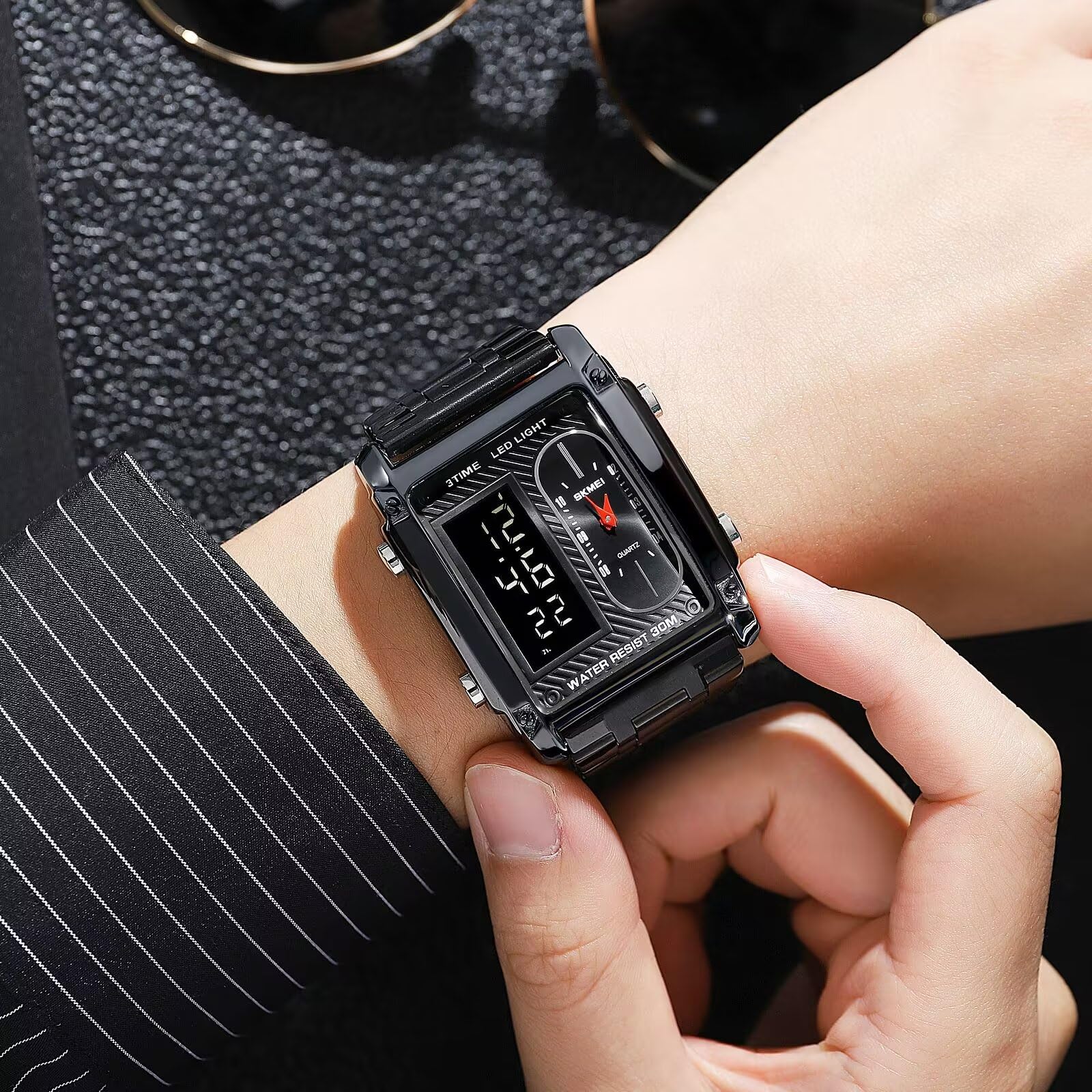 SKMEI BRANDED  Dual Time Unique Design Viral  Watch